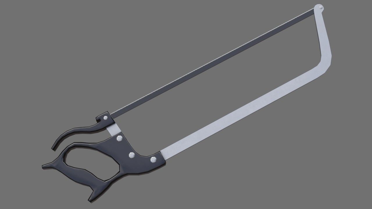 Butcher Hand Saw 1A Low-poly 3D model_5