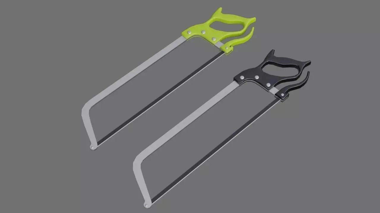 Butcher Hand Saw 1A Low-poly 3D model_0