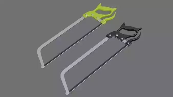 Butcher Hand Saw 1A Low-poly 3D model