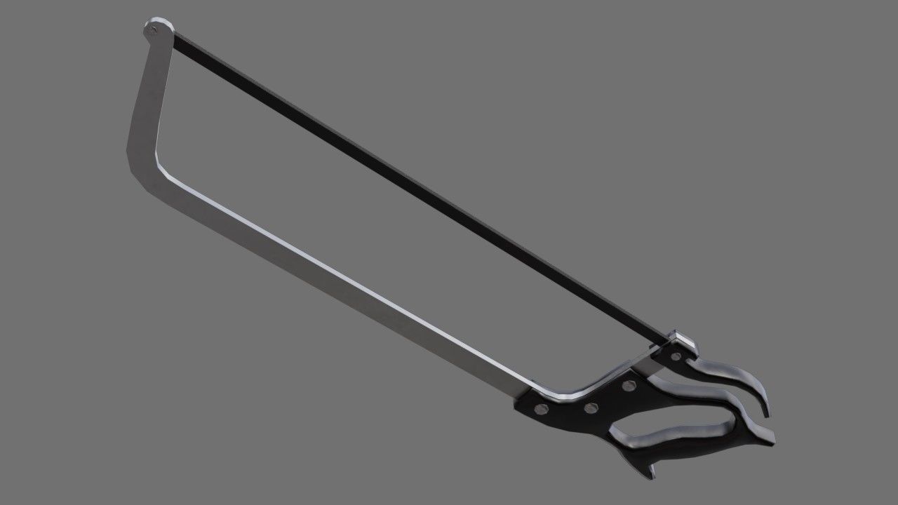 Butcher Hand Saw 1A Low-poly 3D model_7