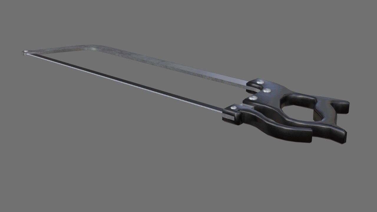 Butcher Hand Saw 1A Low-poly 3D model_6