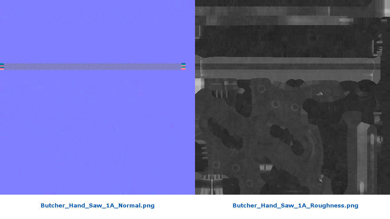 Butcher Hand Saw 1A Low-poly 3D model_11