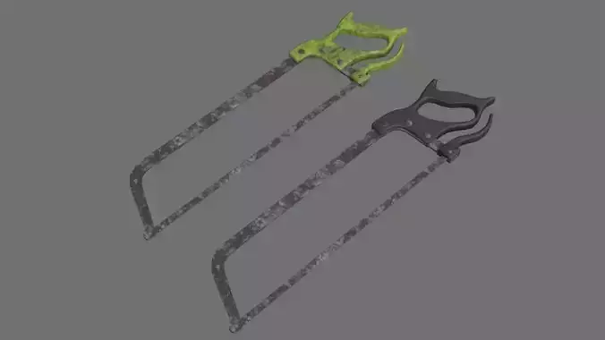 Butcher Hand Saw 1B Low-poly 3D model Butcher Hand Saw 1B Low-poly 3D model