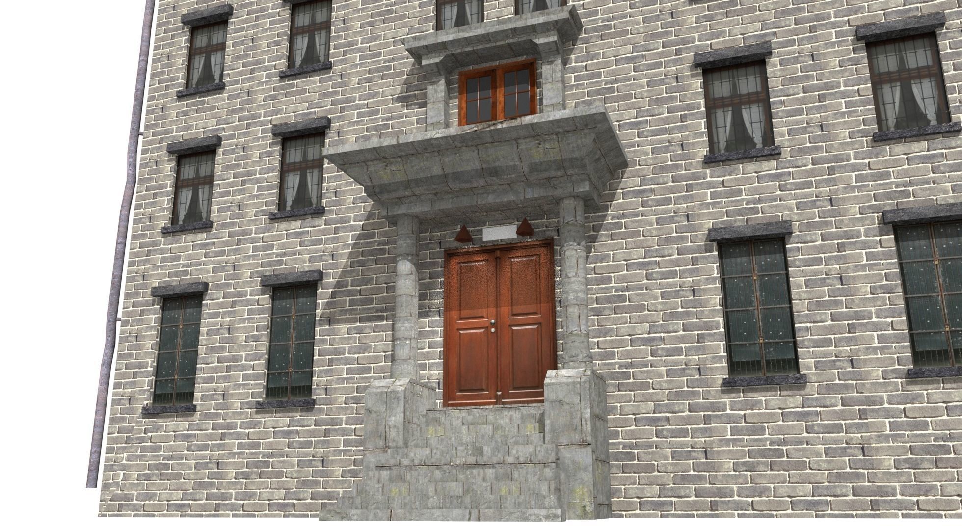 Asylum Buildings Pack Low-poly 3D model_28