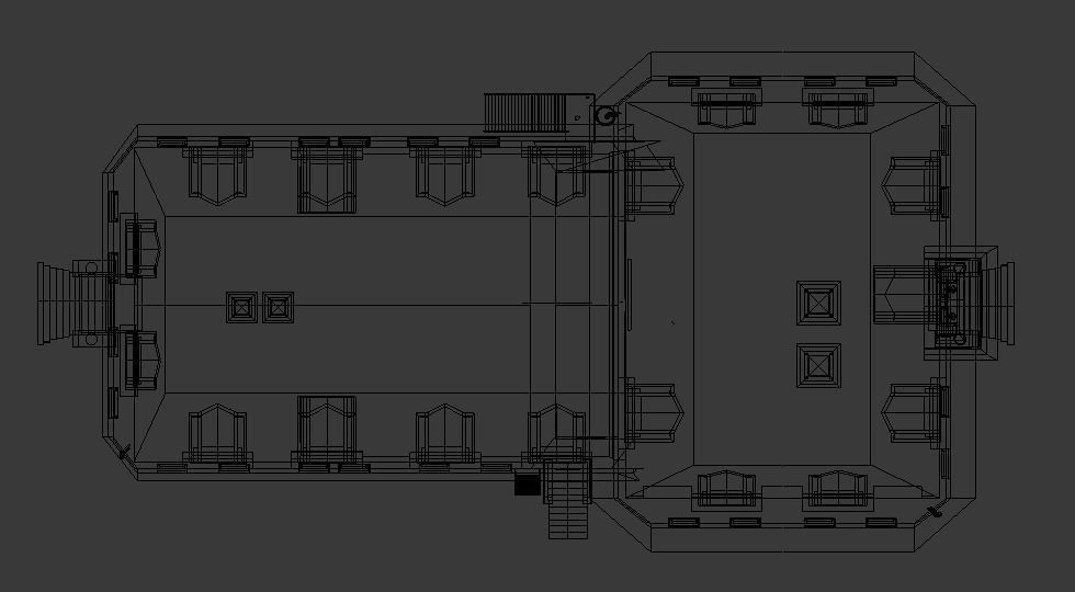 Asylum Buildings Pack Low-poly 3D model_32
