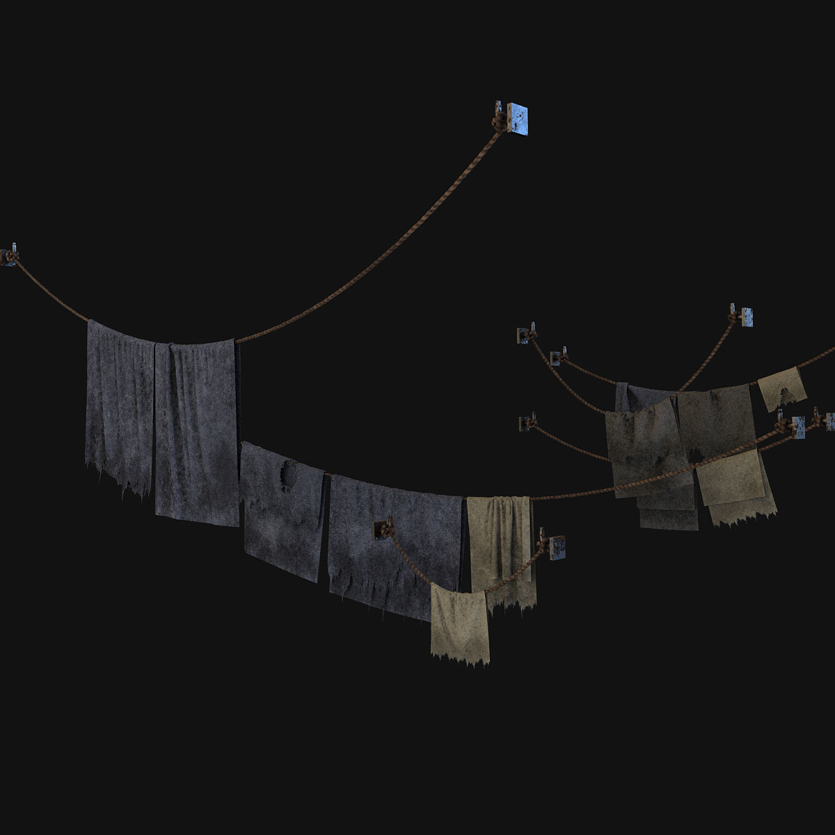 Dirt cloth 3D model_3