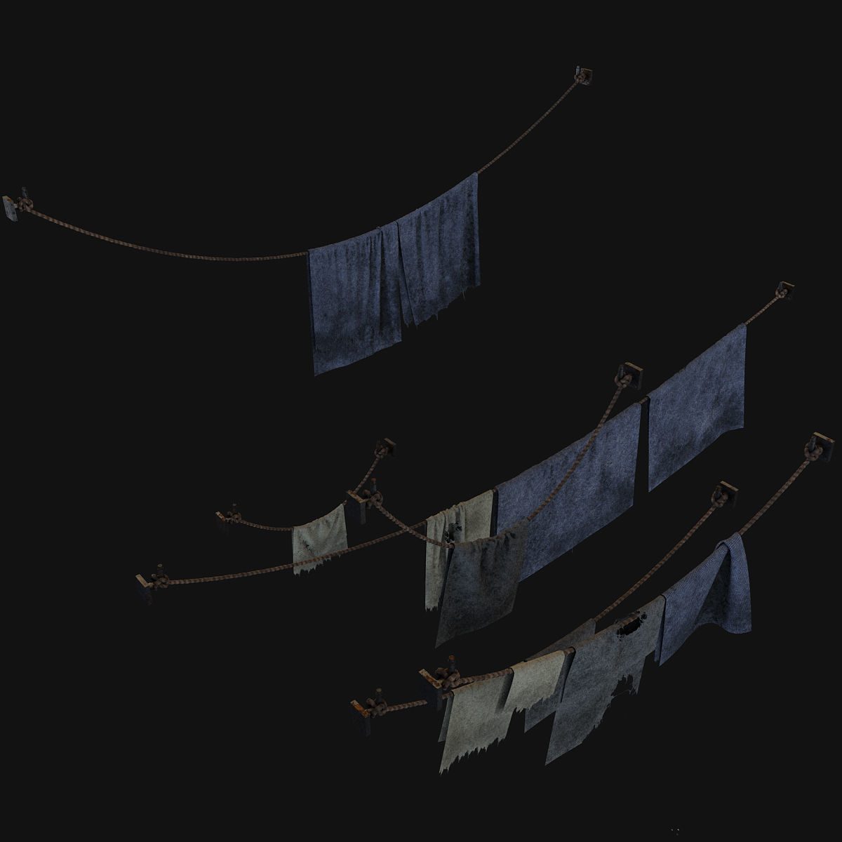 Dirt cloth 3D model_6