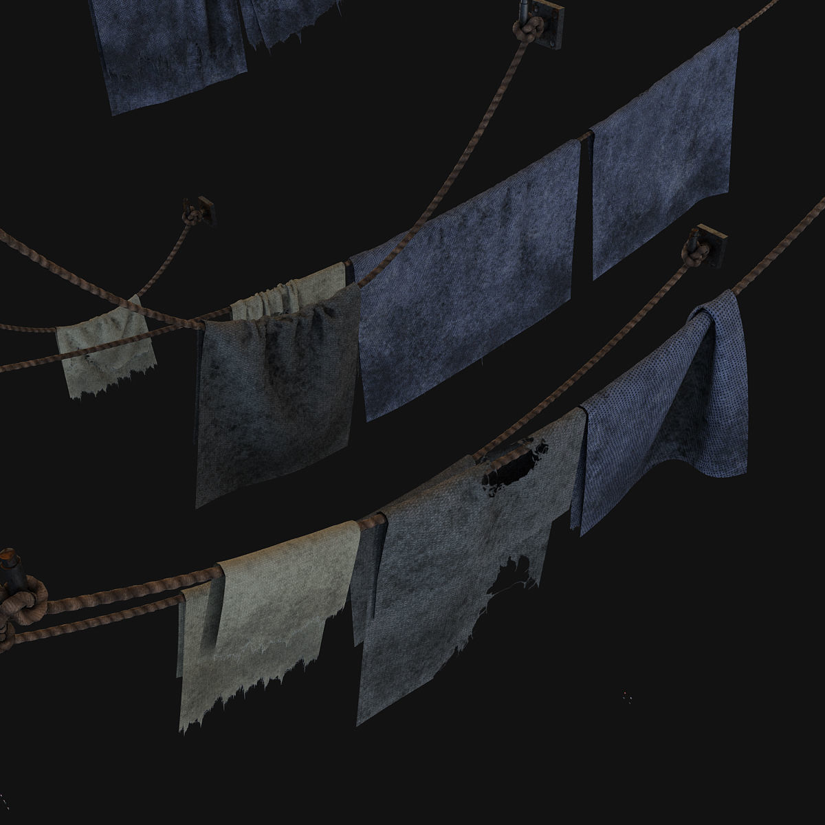 Dirt cloth 3D model_10
