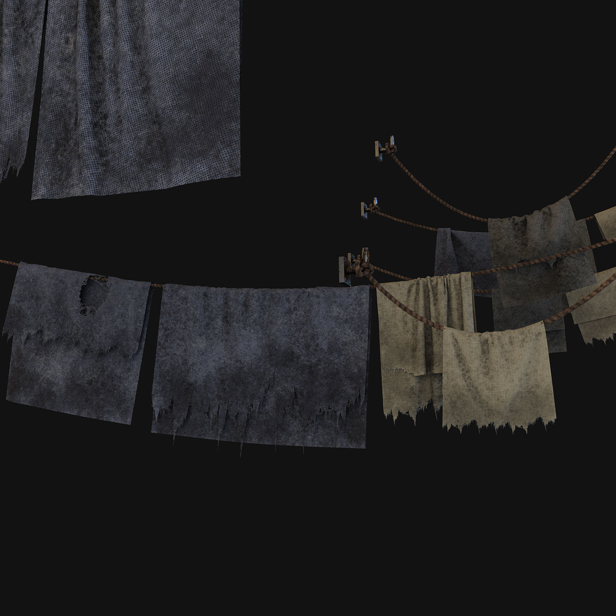 Dirt cloth 3D model_5