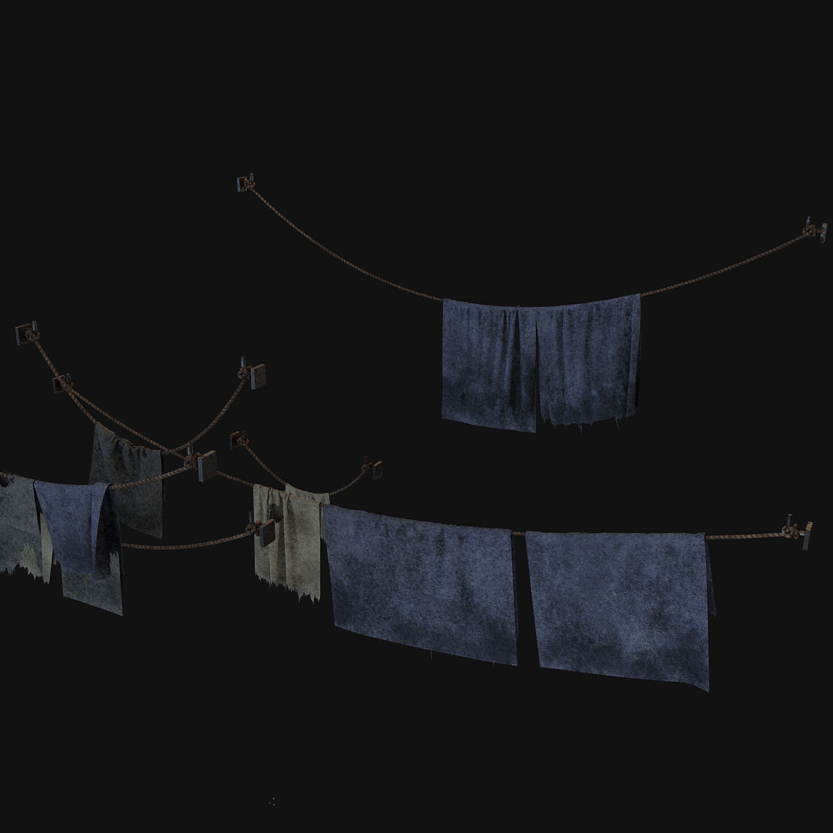 Dirt cloth 3D model_7
