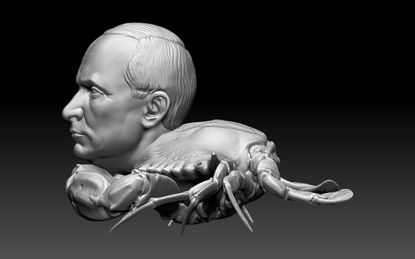 Putin Crab 3D print model_10
