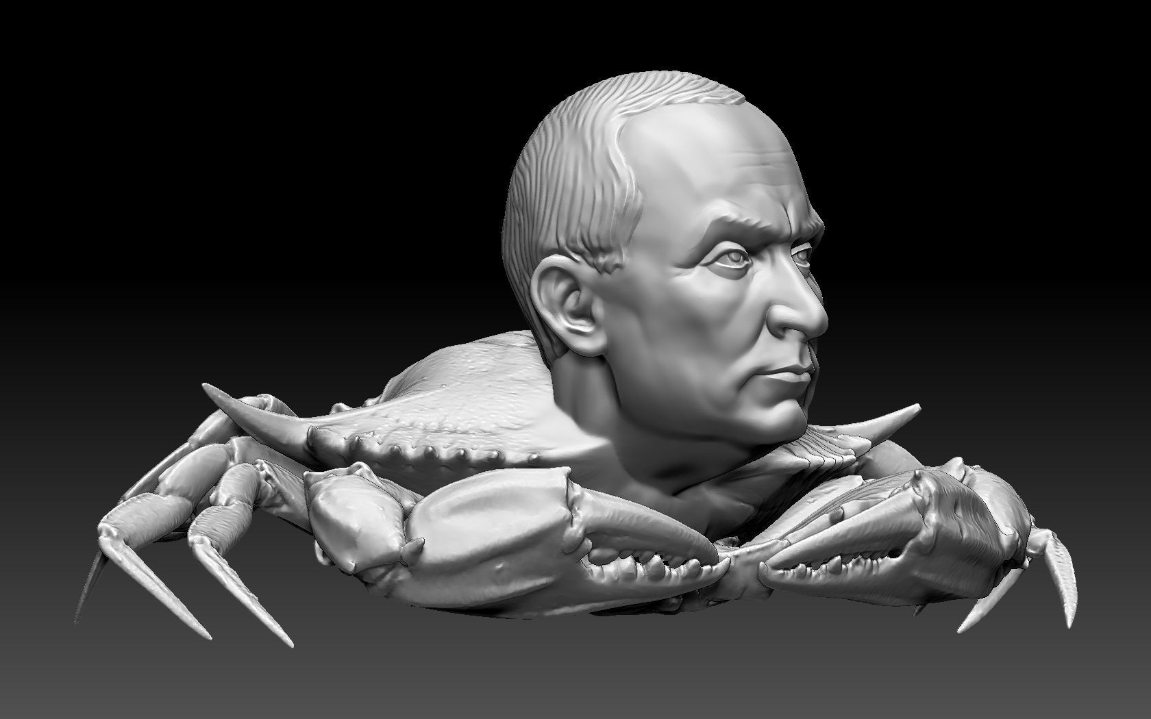 Putin Crab 3D print model_11