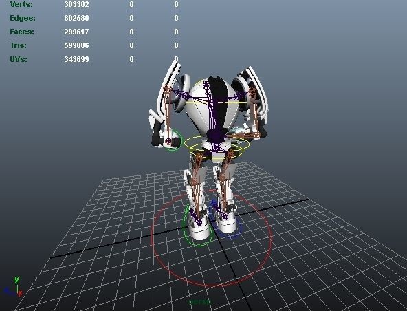 Rigged Robot Model 3D model_30