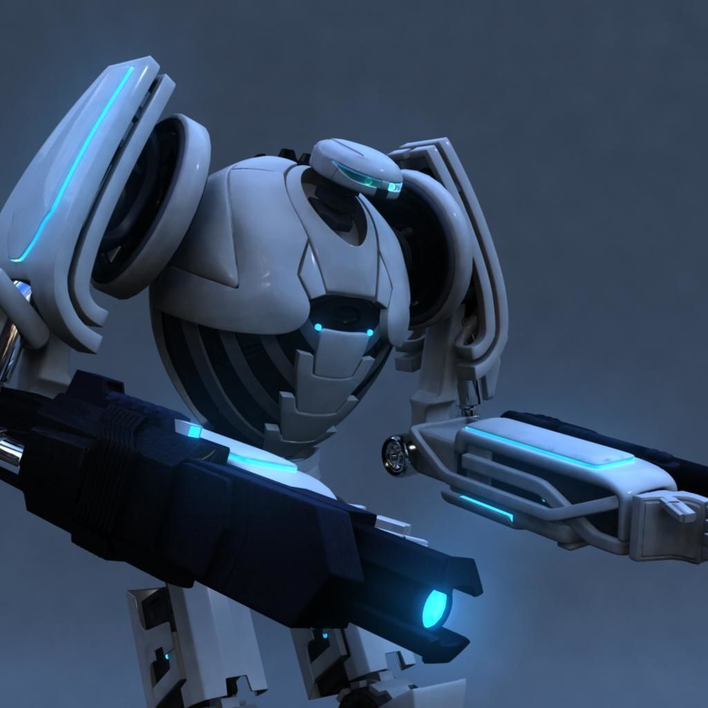 Rigged Robot Model 3D model_11