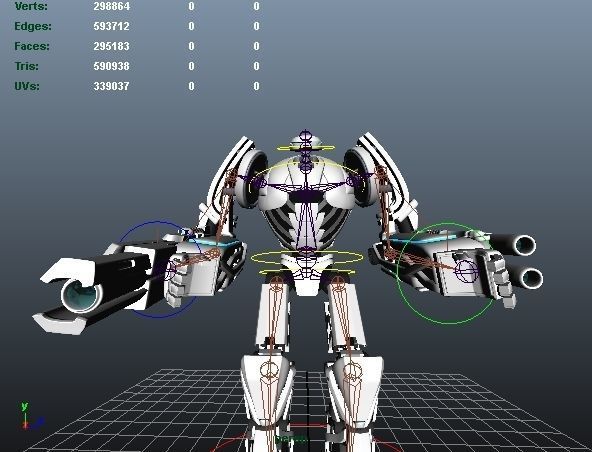 Rigged Robot Model 3D model_28