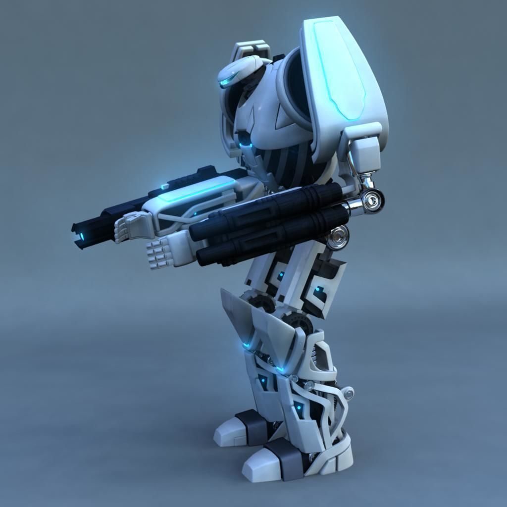 Rigged Robot Model 3D model_6