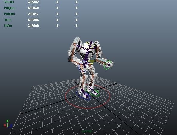Rigged Robot Model 3D model_26