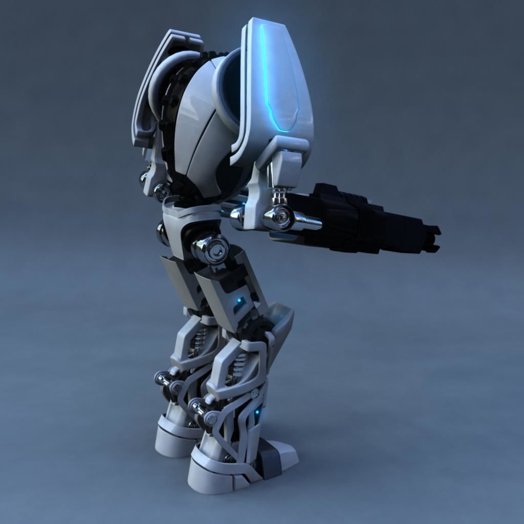 Rigged Robot Model 3D model_9