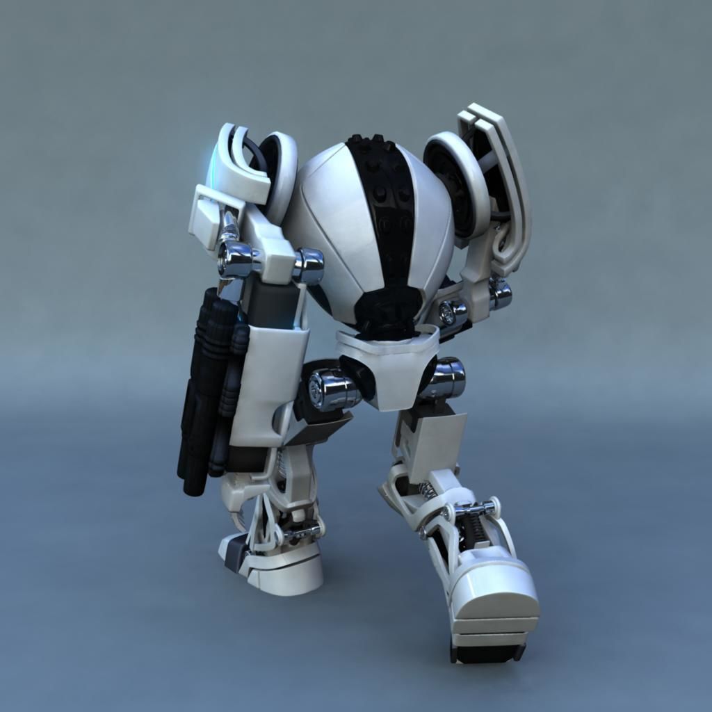 Rigged Robot Model 3D model_1