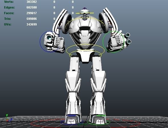 Rigged Robot Model 3D model_23