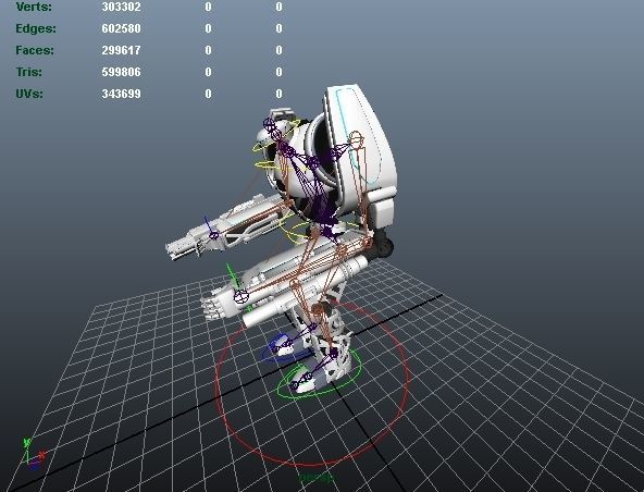 Rigged Robot Model 3D model_29