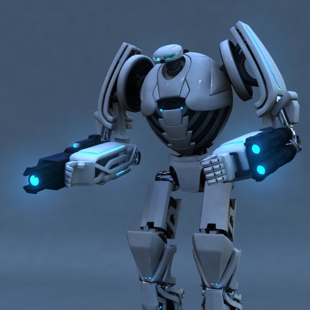 Rigged Robot Model 3D model_13