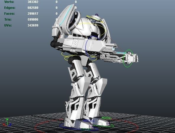 Rigged Robot Model 3D model_22