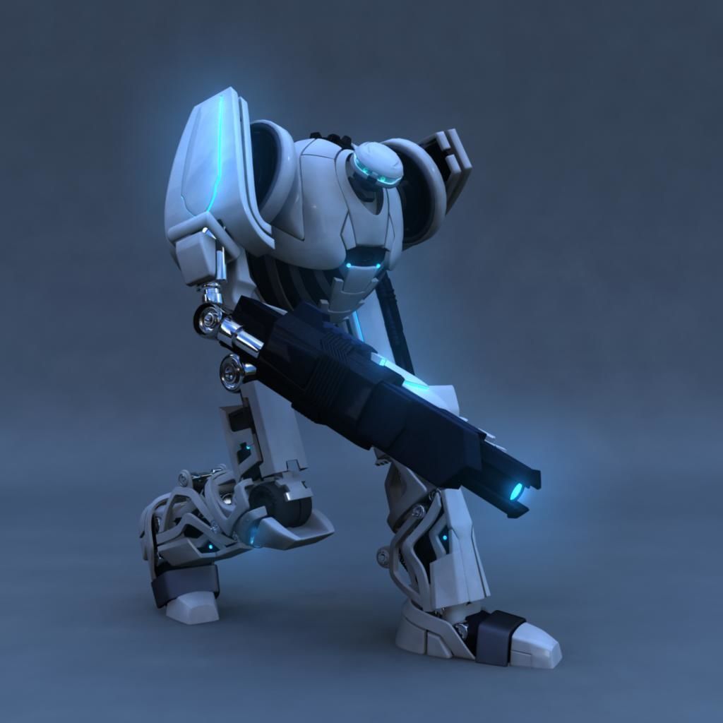 Rigged Robot Model 3D model_4