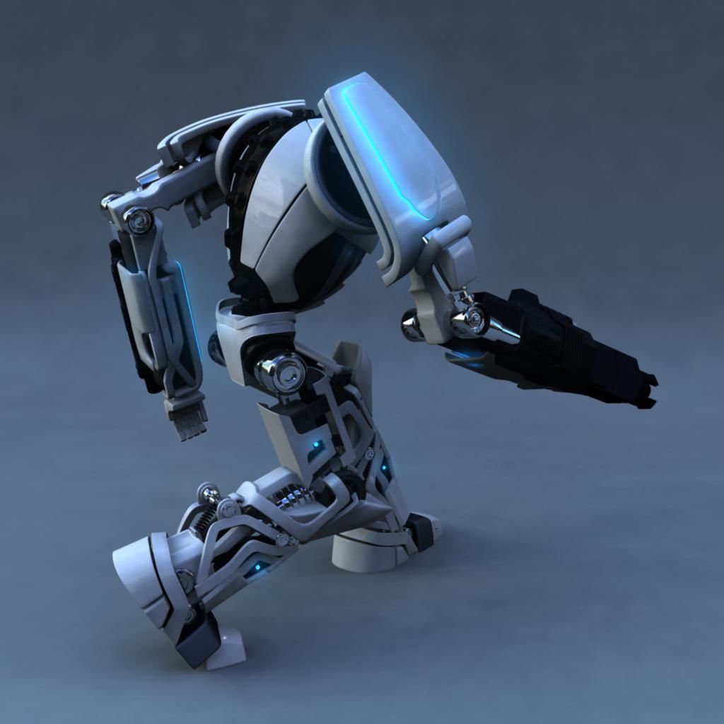 Rigged Robot Model 3D model_3