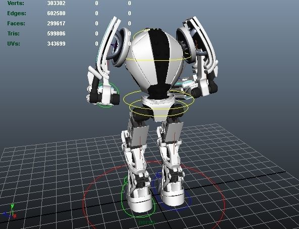 Rigged Robot Model 3D model_24