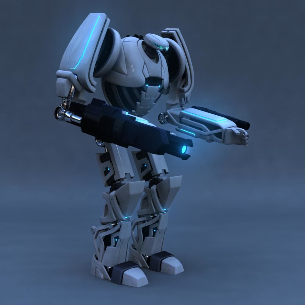 Rigged Robot Model 3D model_8