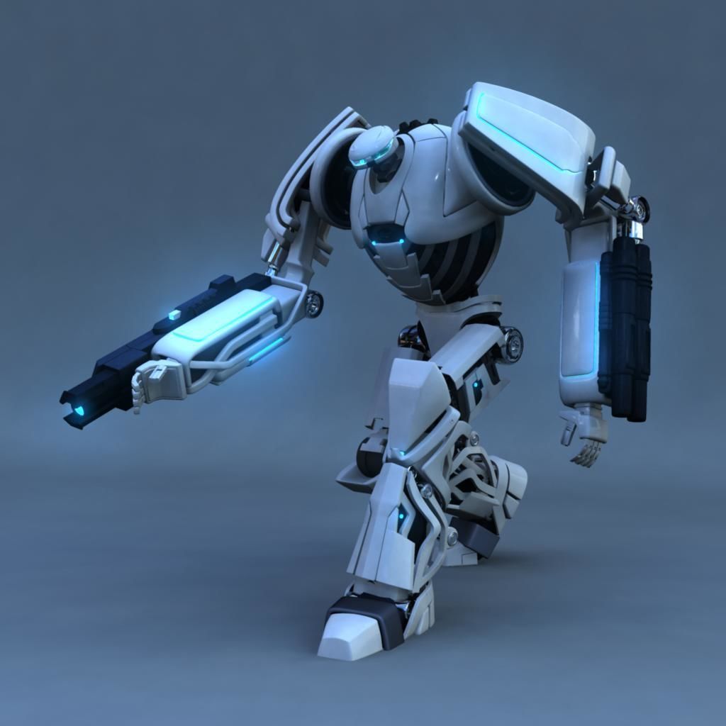 Rigged Robot Model 3D model_5