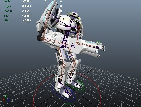 Rigged Robot Model 3D model_27