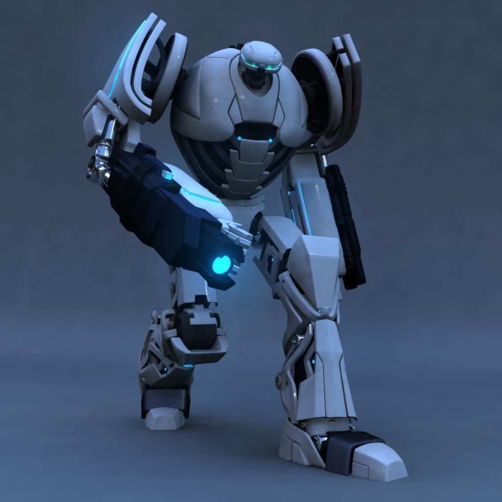 Rigged Robot Model 3D model_2