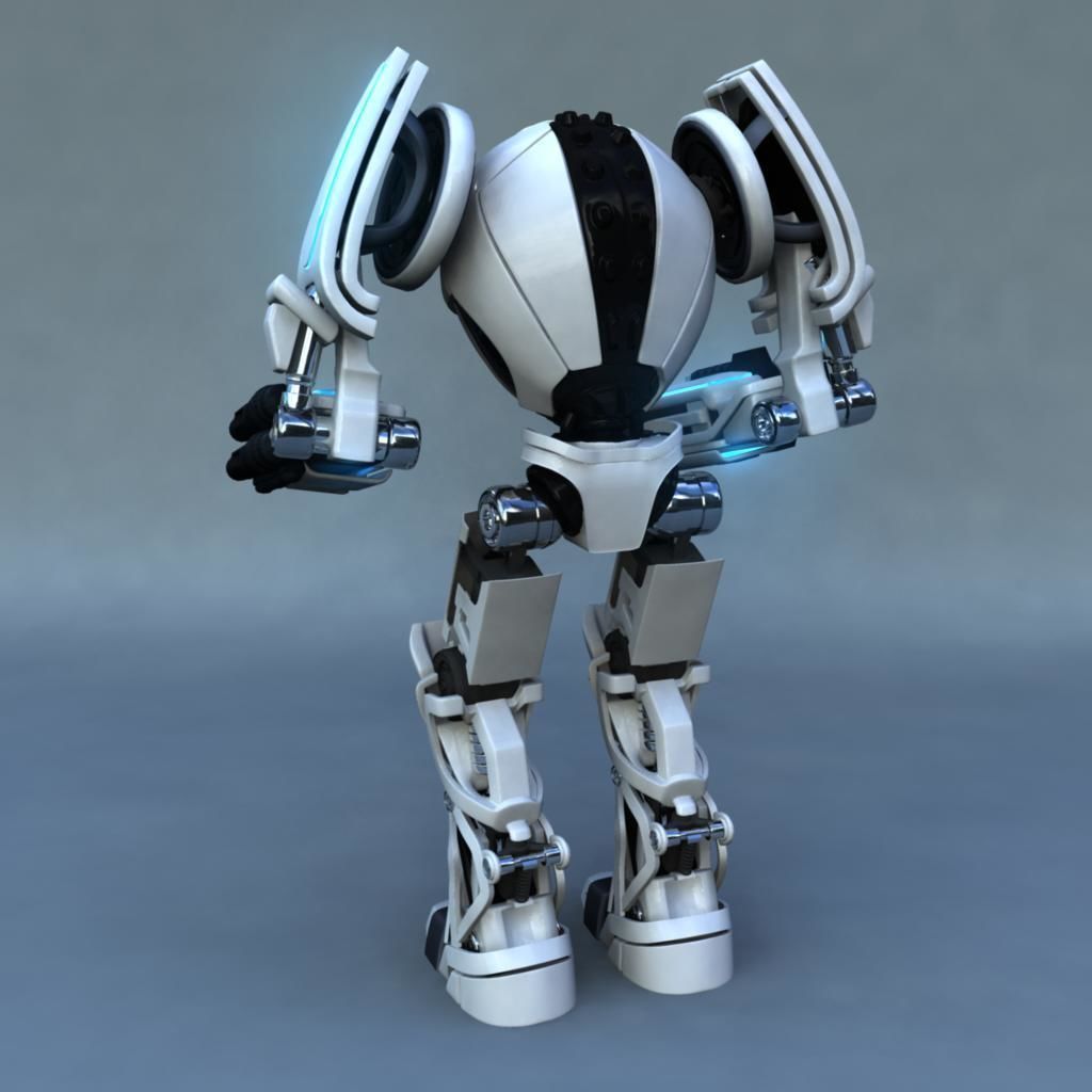 Rigged Robot Model 3D model_7