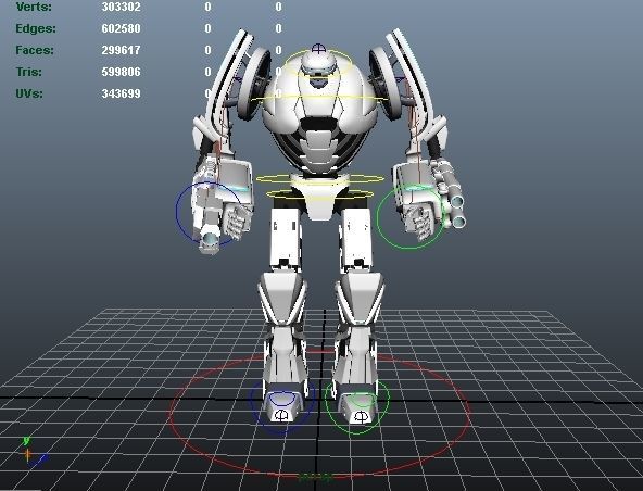 Rigged Robot Model 3D model_21