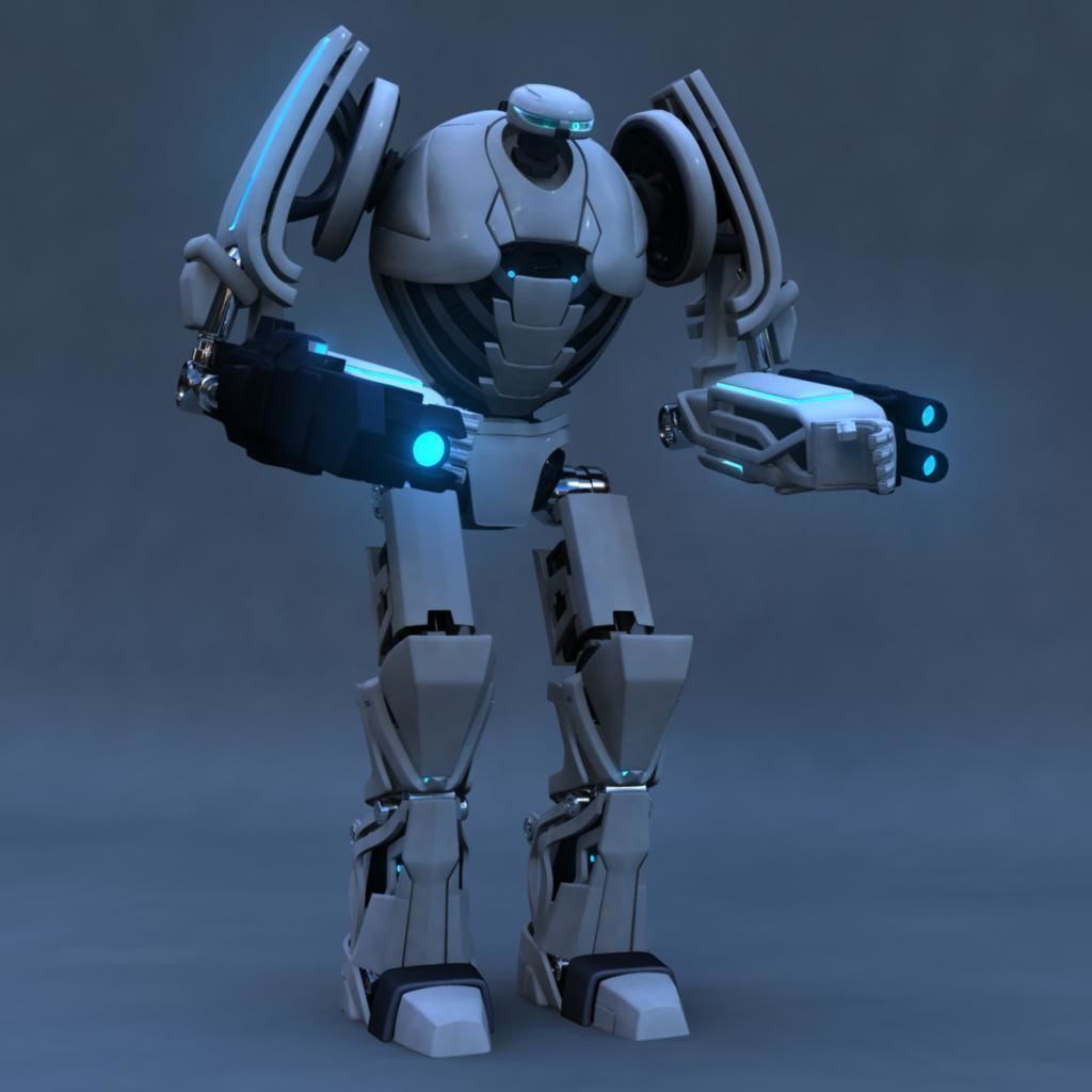 Rigged Robot Model 3D model_10