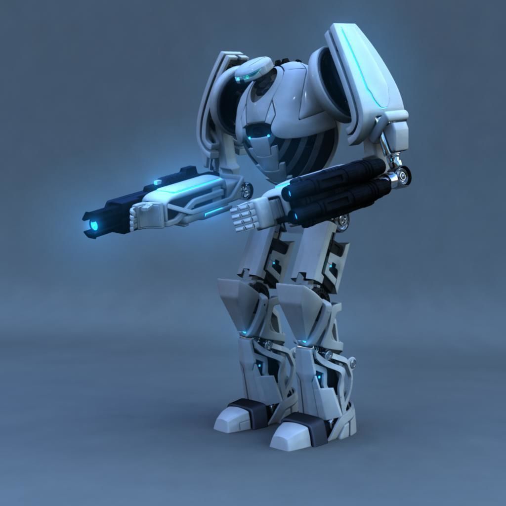 Rigged Robot Model 3D model_19