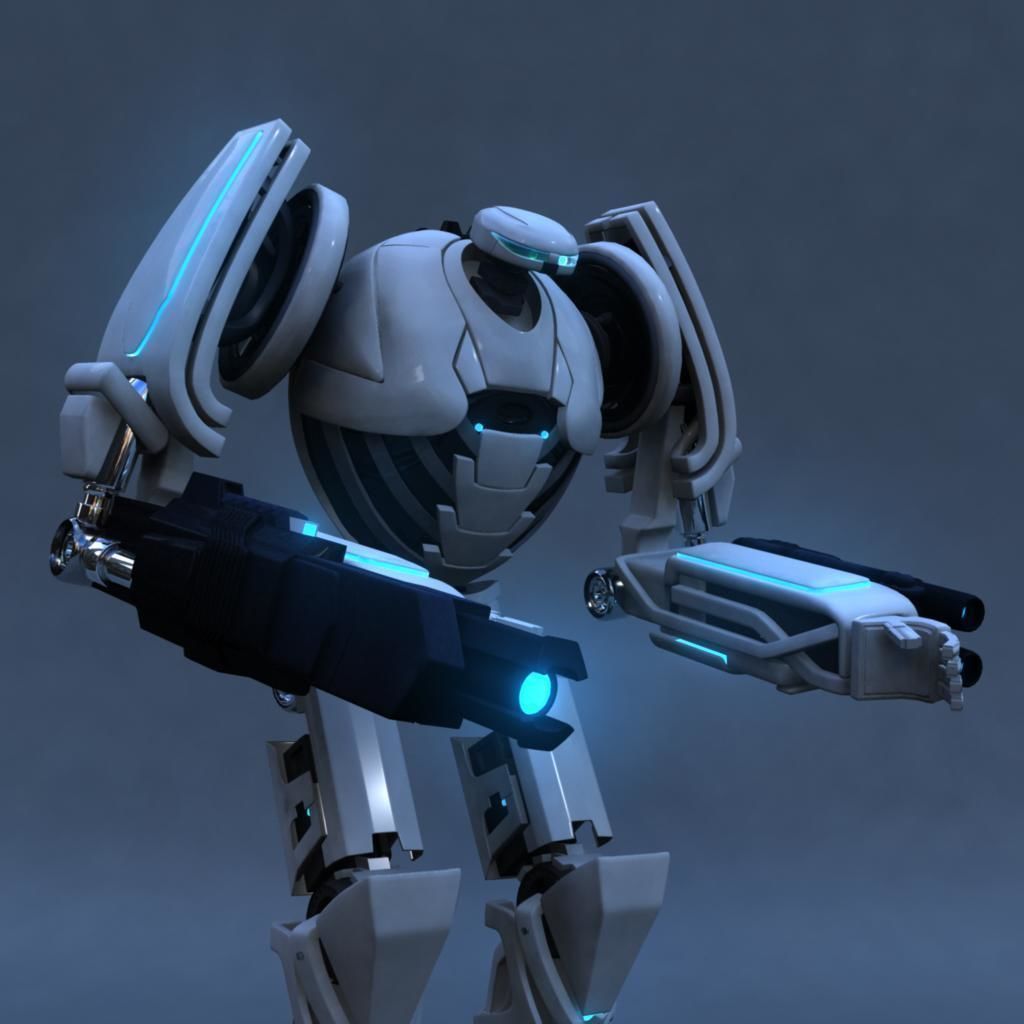 Rigged Robot Model 3D model_12