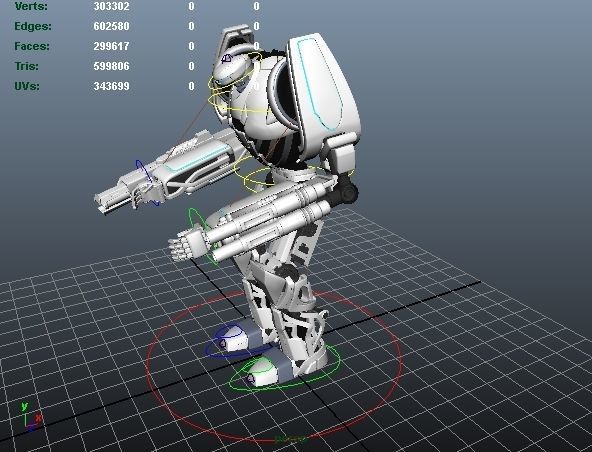 Rigged Robot Model 3D model_25