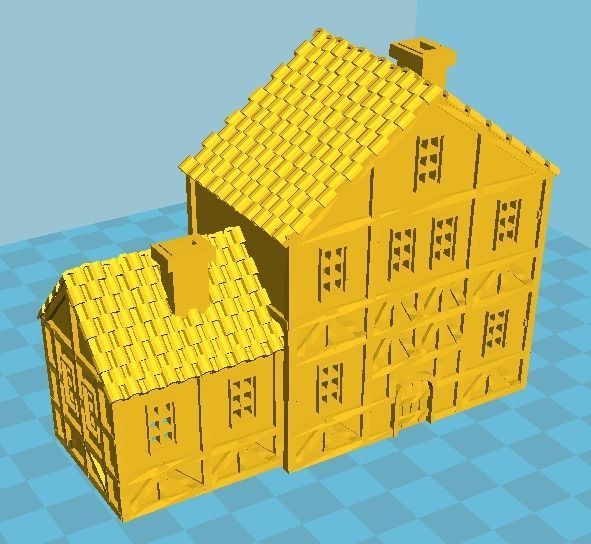 Medieval House 01  3D print model_1