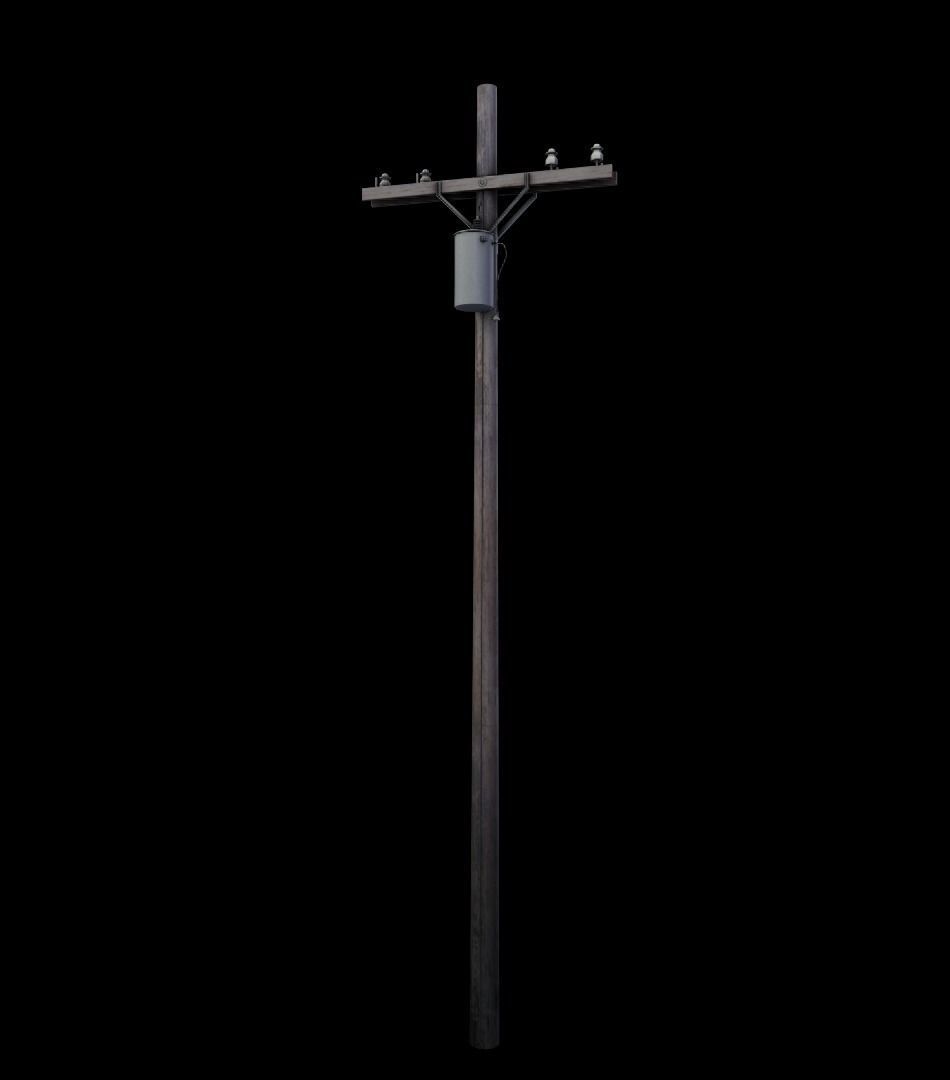 Power Pole Low-Poly Game-Ready Free low-poly 3D model_4