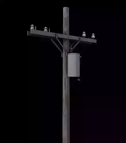 Power Pole Low-Poly Game-Ready Free low-poly 3D model