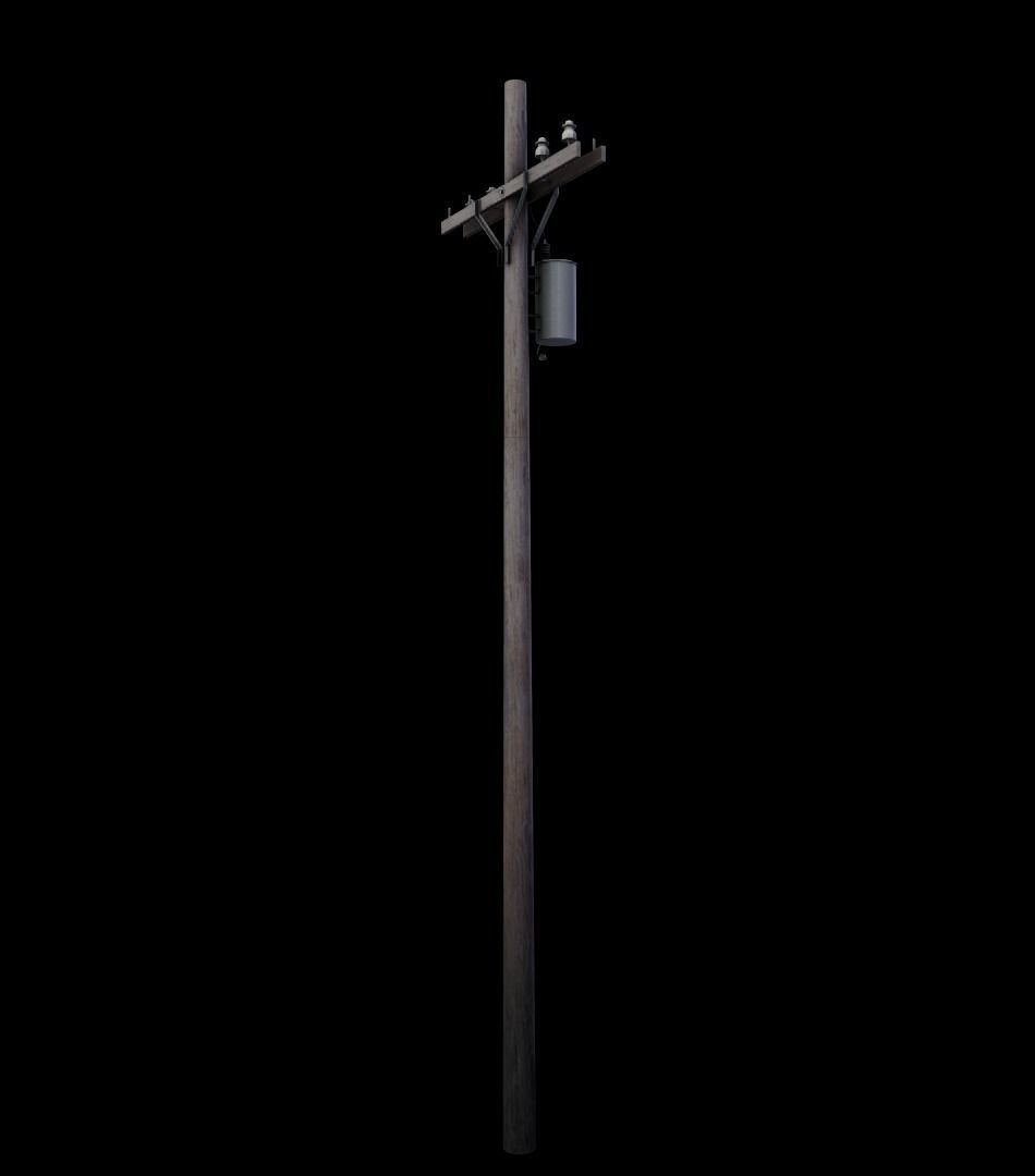 Power Pole Low-Poly Game-Ready Free low-poly 3D model_8