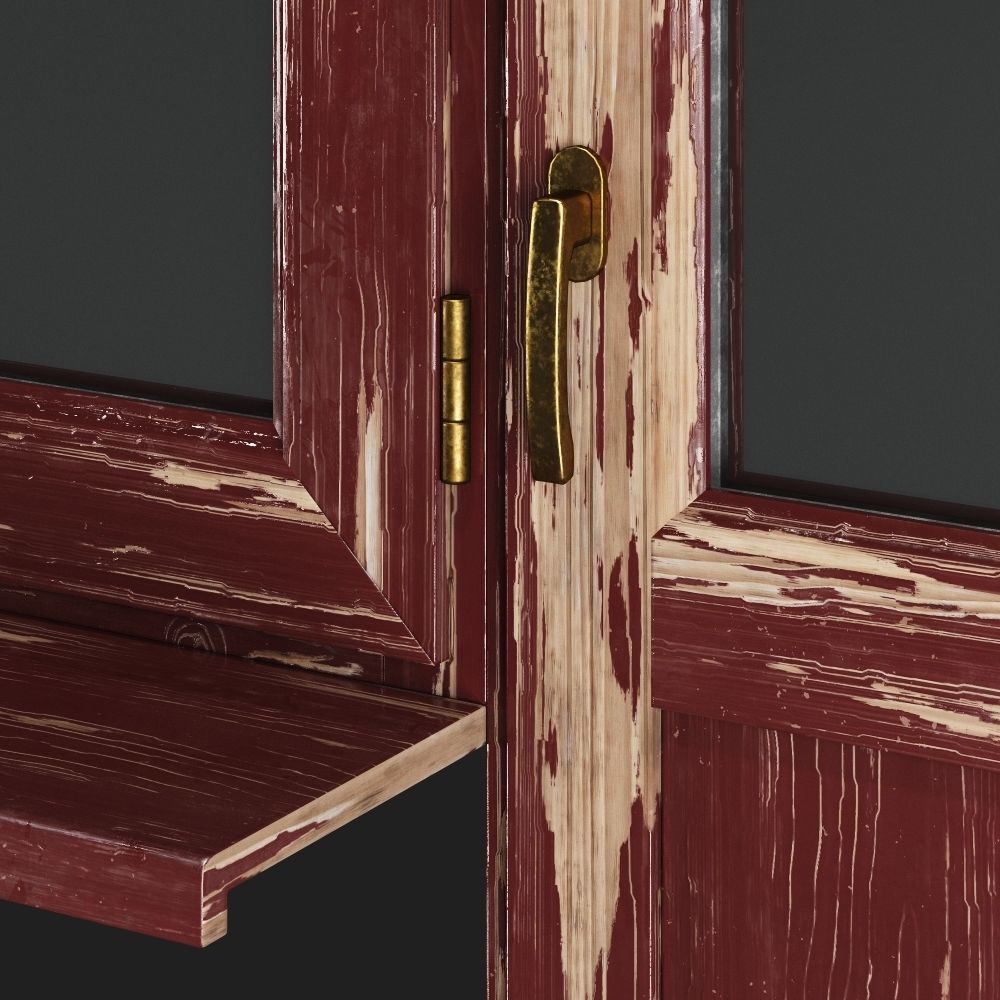 Wooden Windows Low-poly 3D model_4