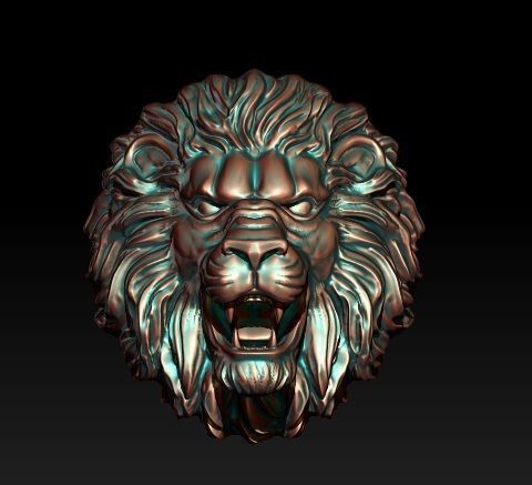 lion ring 3D print model_2