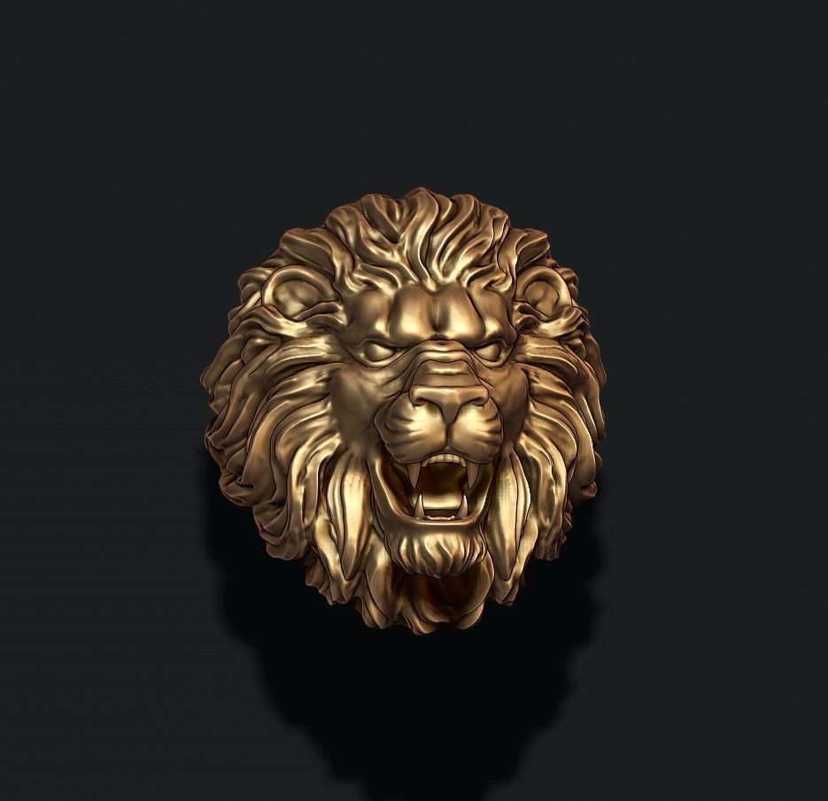 lion ring 3D print model_6