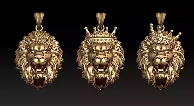 lion pendants pack 3D print model