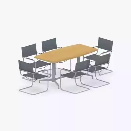 1249 - Office Table and Chairs Set