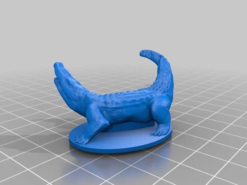 Crocodile alligator figurine Free 3D print model_1